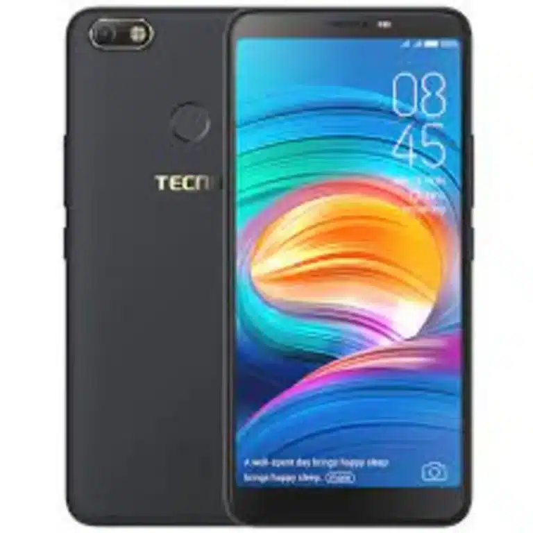 Tecno Spark Image of the Tecno Camon X smartphone, highlighting its sleek design, 6-inch Full HD+ display, and prominent front and rear cameras.