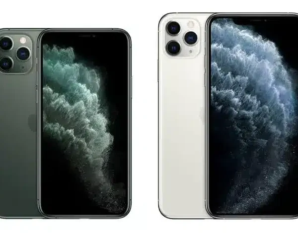 Apple iPhone 11 pro max with a large display and triple-camera system.