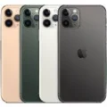 Apple iPhone 11 pro max with a large display and triple-camera system.