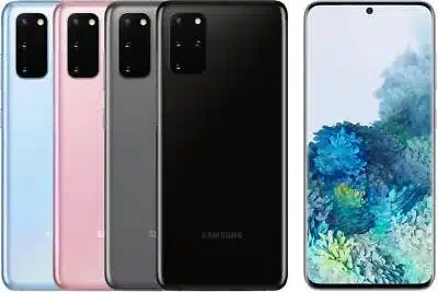 Samsung Galaxy S20+ 5G smartphone displaying its advanced camera system and stunning AMOLED display, perfect for capturing and viewing high-quality content.