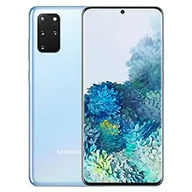 Samsung Galaxy S20+ Samsung Galaxy S20+ 5G smartphone displaying its advanced camera system and stunning AMOLED display, perfect for capturing and viewing high-quality content.