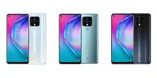 Image of the Tecno Camon 16 smartphone, showing its front display and back camera setup with a sleek white finish.