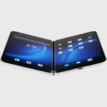Microsoft Surface Duo 2, the innovative dual-screen smartphone, displaying its sleek design and versatile functionality, captured in high resolution for detailed viewing.
