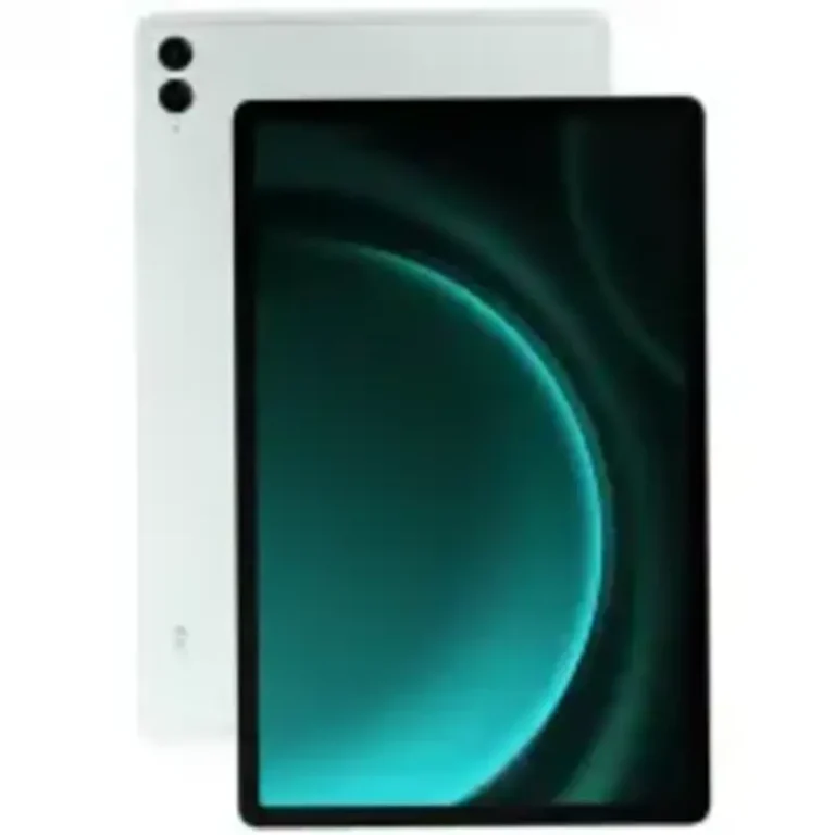 Samsung Galaxy Tab S9 FE Samsung Galaxy Tab S9 FE showcasing its 12.4-inch Super AMOLED display and S Pen functionality.
