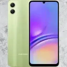 Samsung Galaxy A05 showcasing its sleek design, 6.7-inch display, and powerful 50MP camera in Light Green.