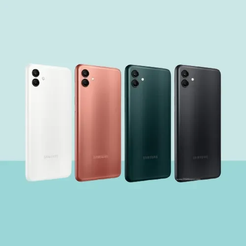 Samsung Galaxy A05 showcasing its sleek design, 6.7-inch display, and powerful 50MP camera in Light Green.