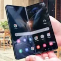 Samsung Galaxy Z Fold5 unfolded, displaying its innovative foldable design and vibrant 7.6-inch Dynamic AMOLED screen