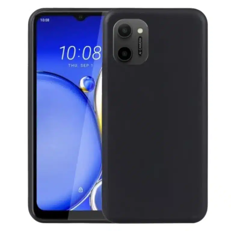 HTC Wildfire E Plus showcasing sleek design and vibrant display.