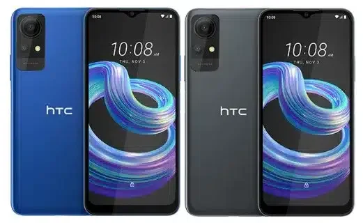 HTC Wildfire E3 Lite smartphone with a sleek design and vibrant display.