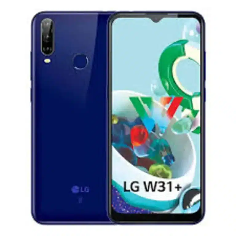 A modern LG W31 smartphone showcasing its sleek design and advanced features.