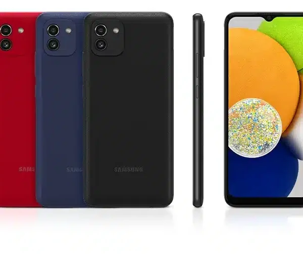 Samsung Galaxy A03 - An affordable smartphone with a 13MP main camera and a 6.5-inch HD+ display.