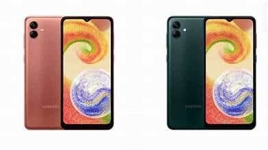 Samsung Galaxy A04 showcasing its sleek design and advanced features.