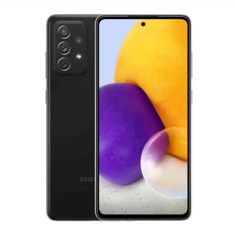 Samsung Galaxy A72 Samsung Galaxy A72 - Elegant design, 6.7-inch Super AMOLED display, powerful quad-camera setup with a 64MP main lens.
