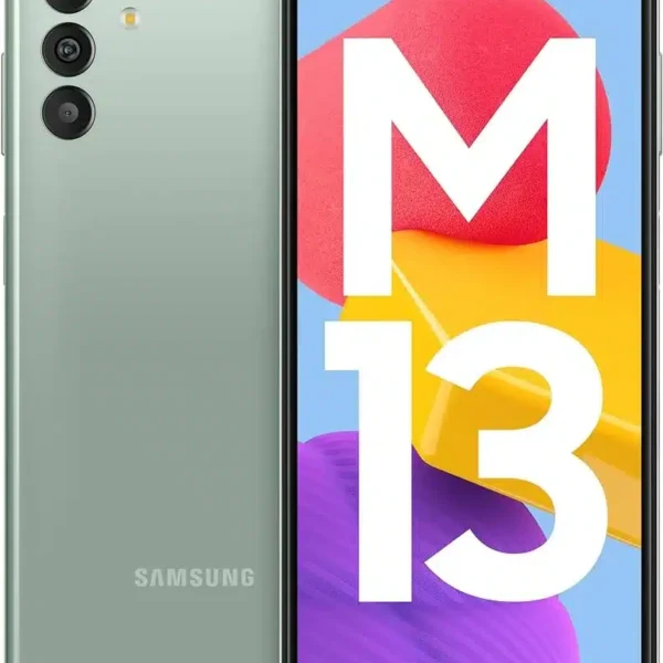 Samsung Galaxy M13 5G showcasing its sleek design and advanced 5G capabilities.