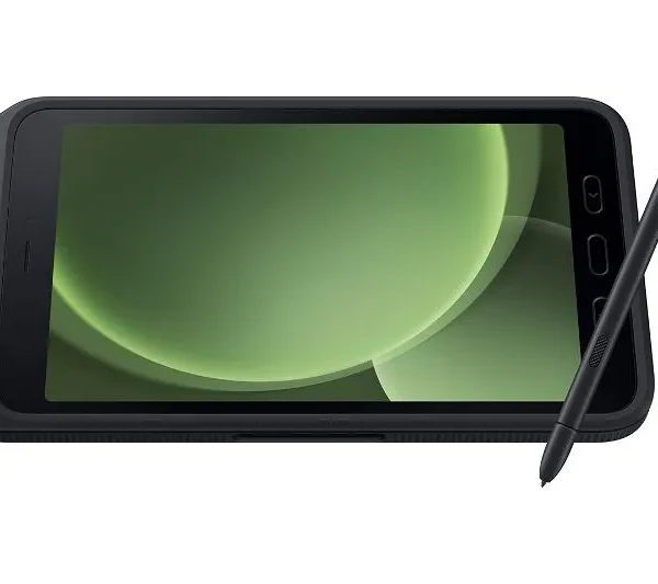 Rugged Samsung Galaxy Tab Active5 in action, showcasing its durability and advanced features.