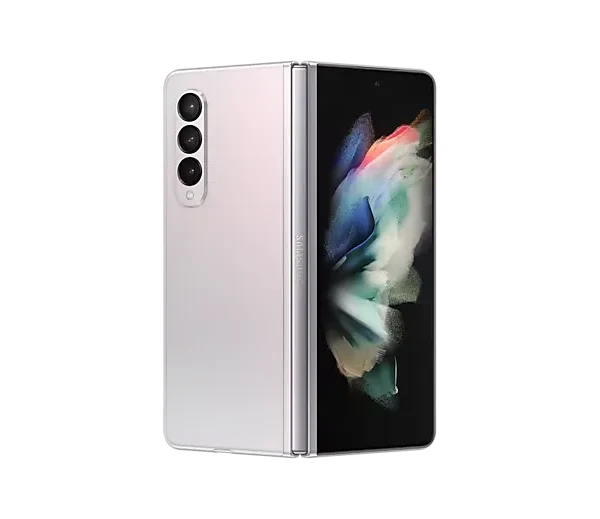 Samsung Galaxy Z Fold3 5G unfolded and in use.