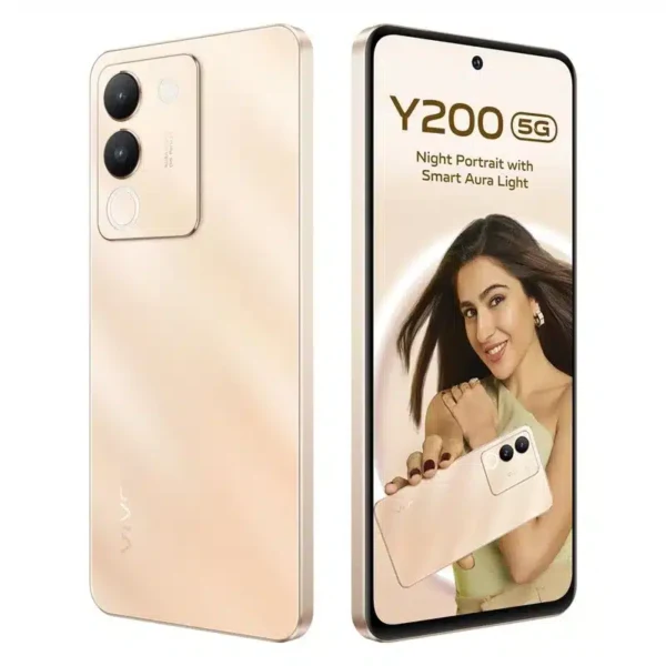 Image of the vivo Y200 smartphone, featuring a sleek design and vibrant display, ideal for seamless everyday use and immersive multimedia experiences.