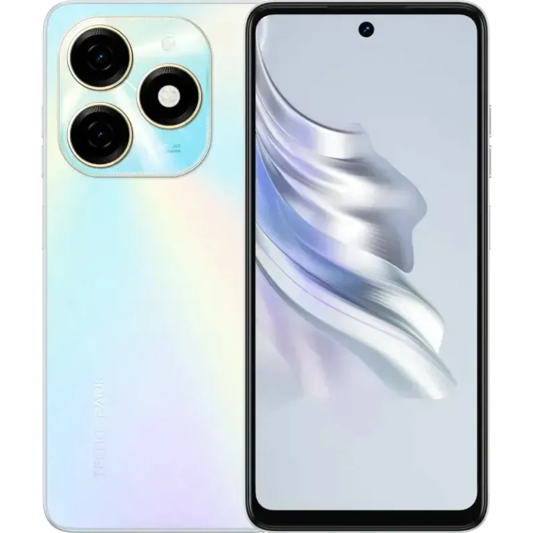 Tecno Spark 20 A close-up image of the Tecno Spark 20 smartphone, featuring its sleek design and vibrant display.