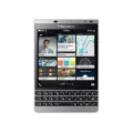 A black BlackBerry Passport smartphone featuring a square-shaped display and a physical keyboard, symbolizing productivity and elegance in mobile technology.