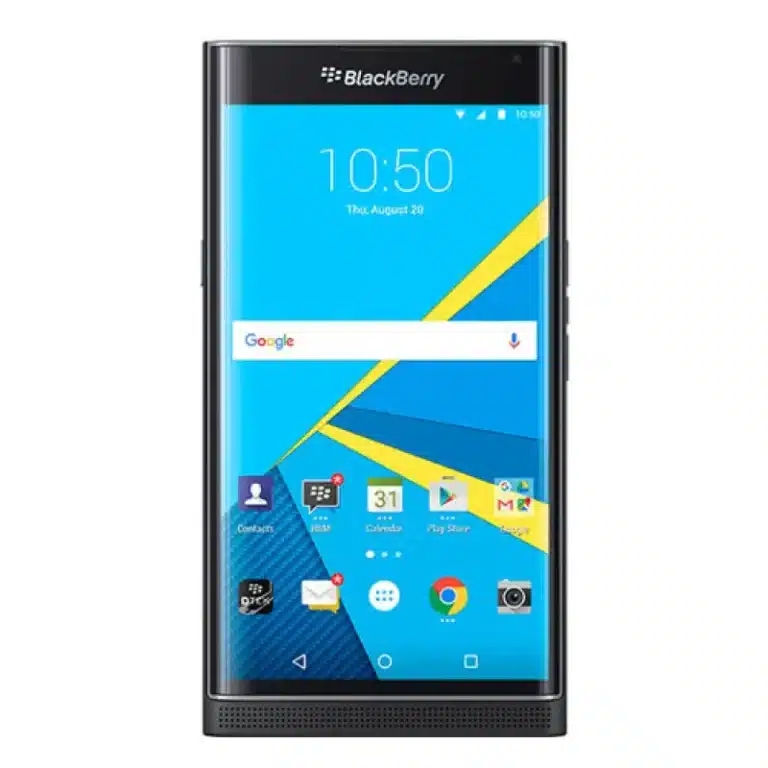 A sleek smartphone with a slide-out physical keyboard, the BlackBerry Priv offers productivity features in an elegant design.