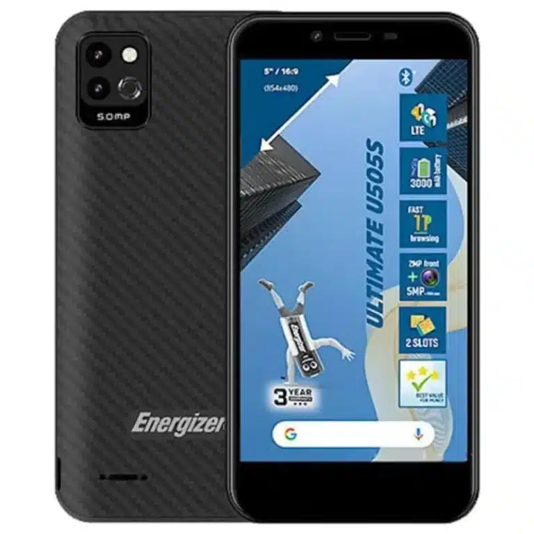 Energizer Ultimate U505s smartphone showcasing its innovative design and advanced features, captured in high resolution for detailed viewing