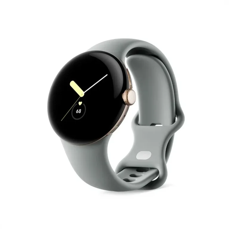 Google Pixel Watch, a stylish blend of Google's smart technology and Fitbit's health features, showcased in a sleek design for enhanced wearables experience.