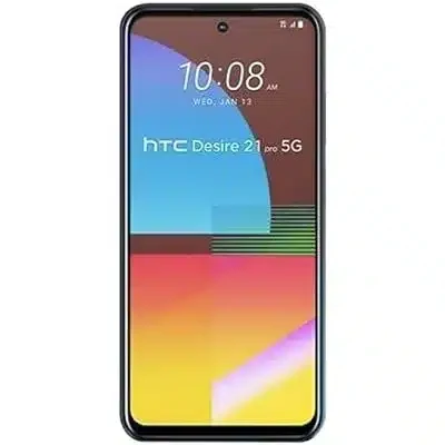 HTC Desire 21 Pro 5G smartphone showcasing its sleek design and vibrant display.