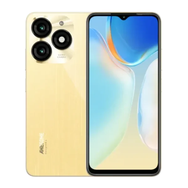 A sleek, budget-friendly itel A70 smartphone in your chosen color variant, showcasing its large display on the front and the dual camera system on the back.