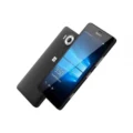 Microsoft Lumia 950 XL Dual SIM smartphone showcasing its elegant design and Windows-powered interface, captured in high resolution for detailed viewing.