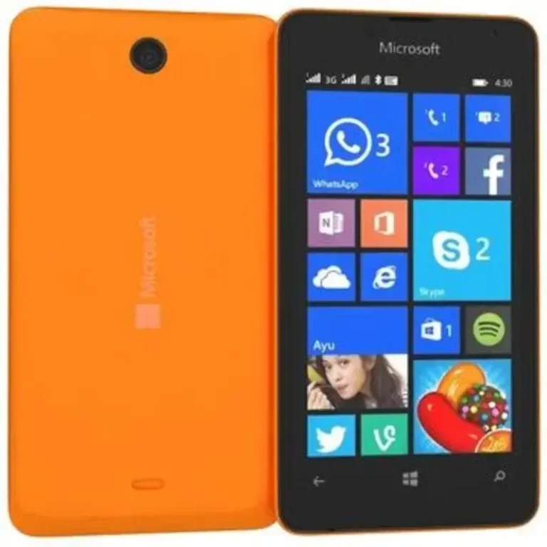 Microsoft Lumia 430 Dual SIM smartphone showcasing its sleek design and essential features, captured in high resolution.