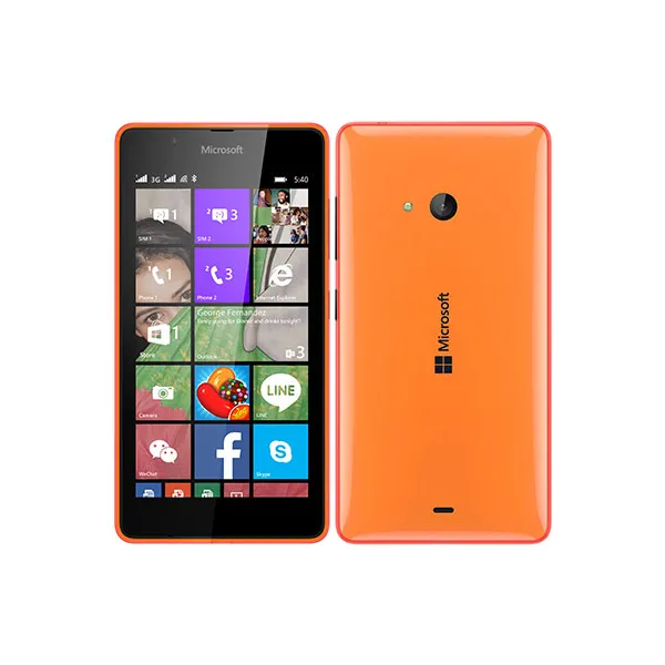 Microsoft Lumia 540 Dual SIM smartphone showcasing its sleek design and features, captured in high resolution.