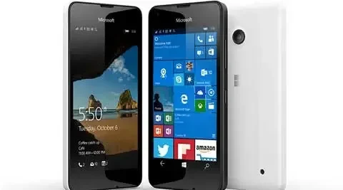Microsoft Lumia 550 smartphone featuring its sleek design and advanced capabilities, captured in high resolution.