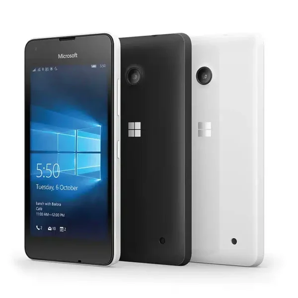 Microsoft Lumia 550 smartphone featuring its sleek design and advanced capabilities, captured in high resolution.