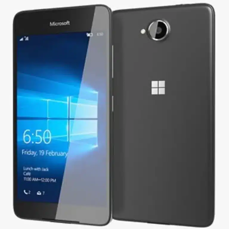 Microsoft Lumia 650 smartphone showcasing its elegant design and intuitive user interface, captured in high resolution for a detailed view.