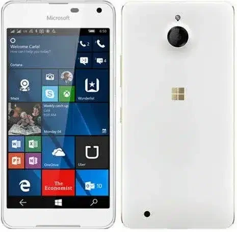 Microsoft Lumia 650 smartphone showcasing its elegant design and intuitive user interface, captured in high resolution for a detailed view.