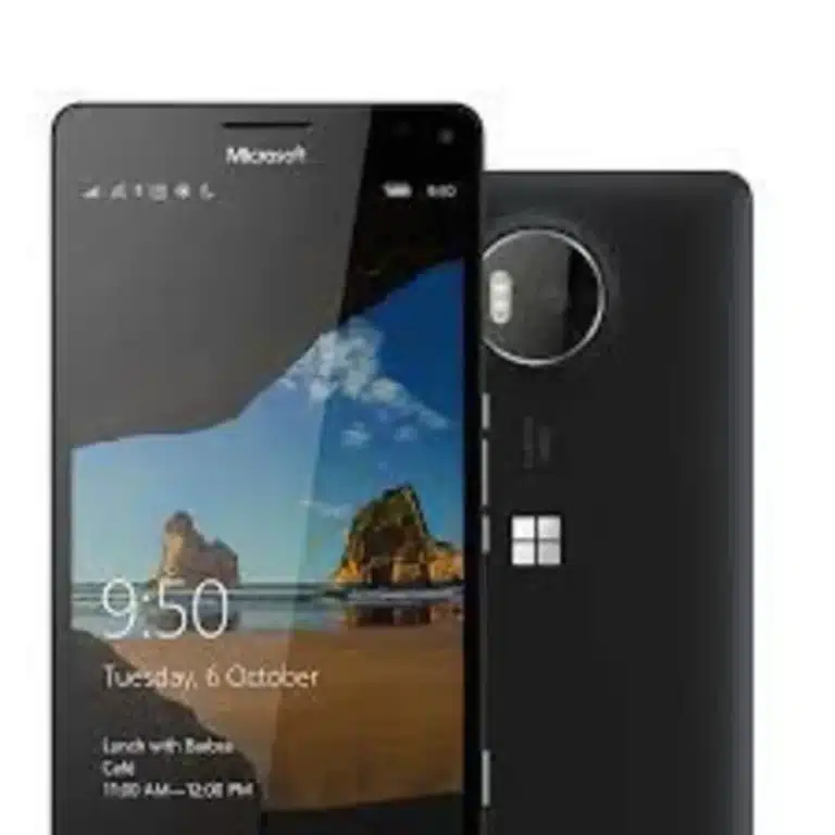 Microsoft Lumia 950 smartphone showcasing its sleek design and innovative features, captured in high resolution.