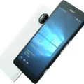 Microsoft Lumia 950 XL Dual SIM smartphone showcasing its elegant design and Windows-powered interface, captured in high resolution for detailed viewing.