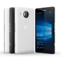 Microsoft Lumia 950 XL Dual SIM smartphone showcasing its elegant design and Windows-powered interface, captured in high resolution for detailed viewing.