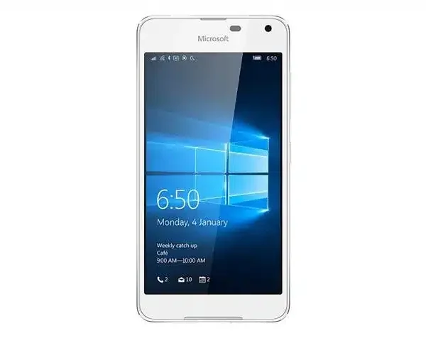 Microsoft Lumia 650 smartphone showcasing its elegant design and intuitive user interface, captured in high resolution for a detailed view.