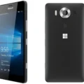 Microsoft Lumia 950 smartphone showcasing its sleek design and innovative features, captured in high resolution.