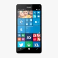 Microsoft Lumia 950 smartphone showcasing its sleek design and innovative features, captured in high resolution.