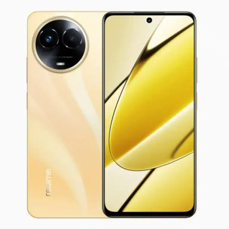 Realme 11 4G Realme 11 4G smartphone featuring its sleek design and vibrant display, captured in high resolution for a detailed view.