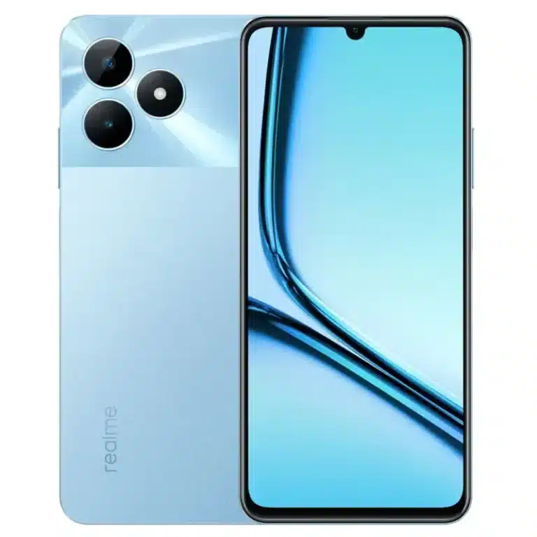 Realme Note 50 smartphone showcasing its modern design and high-performance features, captured in high resolution for a detailed view.