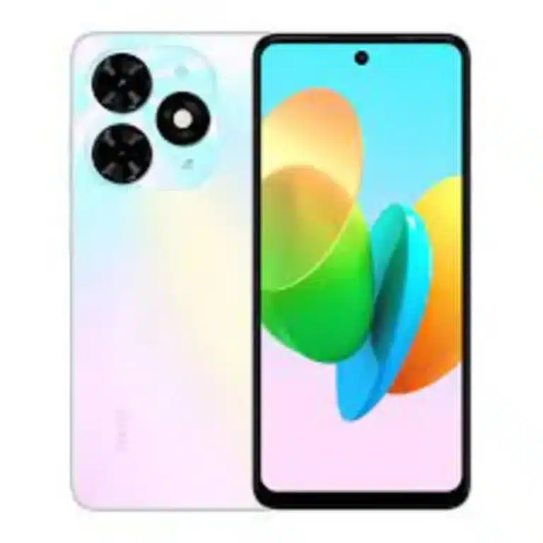 Tecno Spark 20C Image of the Tecno Spark 20C smartphone, featuring a sleek design and advanced features for seamless performance and stunning visuals.