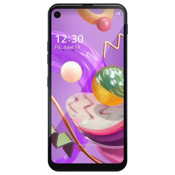 Image of the LG Q70 smartphone, showcasing its sleek design and large display. The device offers powerful features and versatile camera capabilities for an enhanced user experience.