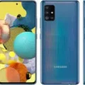 Samsung Galaxy A51 5G UW smartphone featuring its sleek design and 5G connectivity, captured in high resolution for detailed viewing