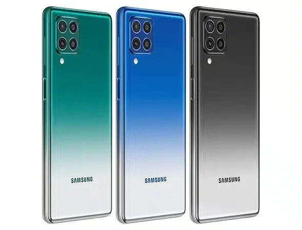 Samsung Galaxy M62 smartphone showcasing its sleek design and powerful performance, captured in high resolution for a detailed view