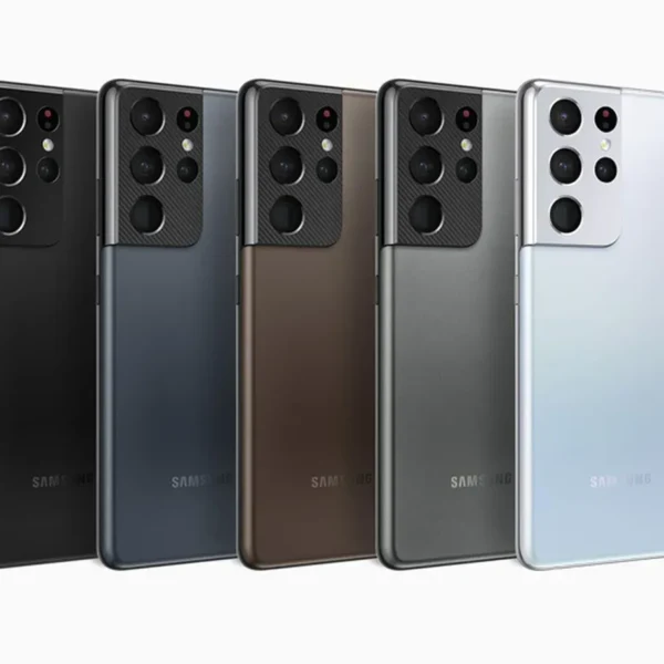 Samsung Galaxy S21 Ultra 5G smartphone showcasing its premium design and cutting-edge features, captured in high resolution for a detailed view