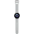 A sleek Samsung Galaxy Watch Active on a wrist, displaying a vibrant touchscreen interface.
