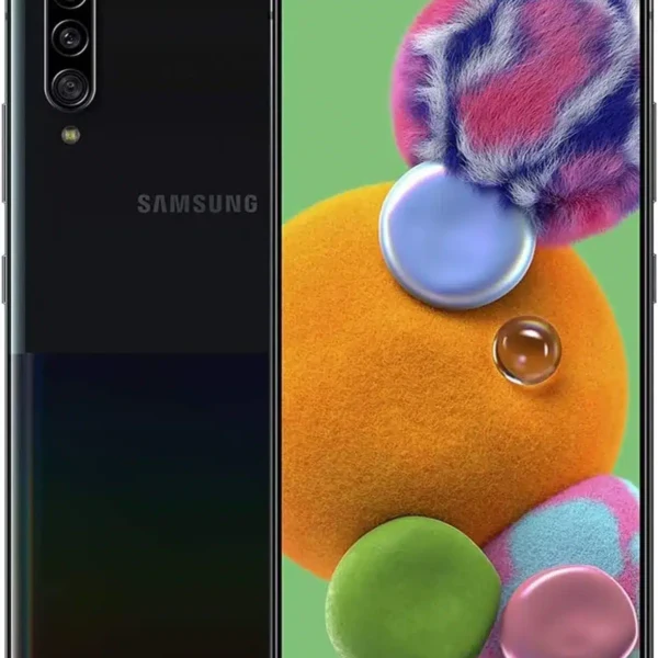 A sleek smartphone with a vibrant display and 5G capabilities.